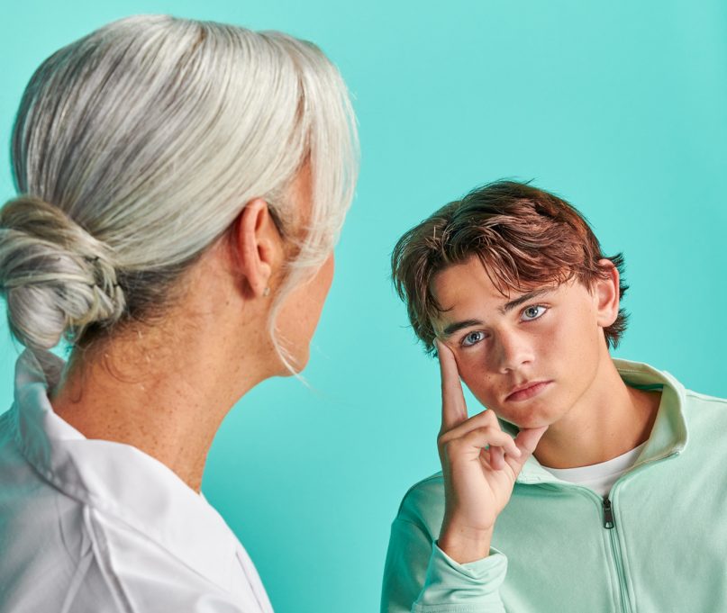 This image shows a doctor consulting a patient